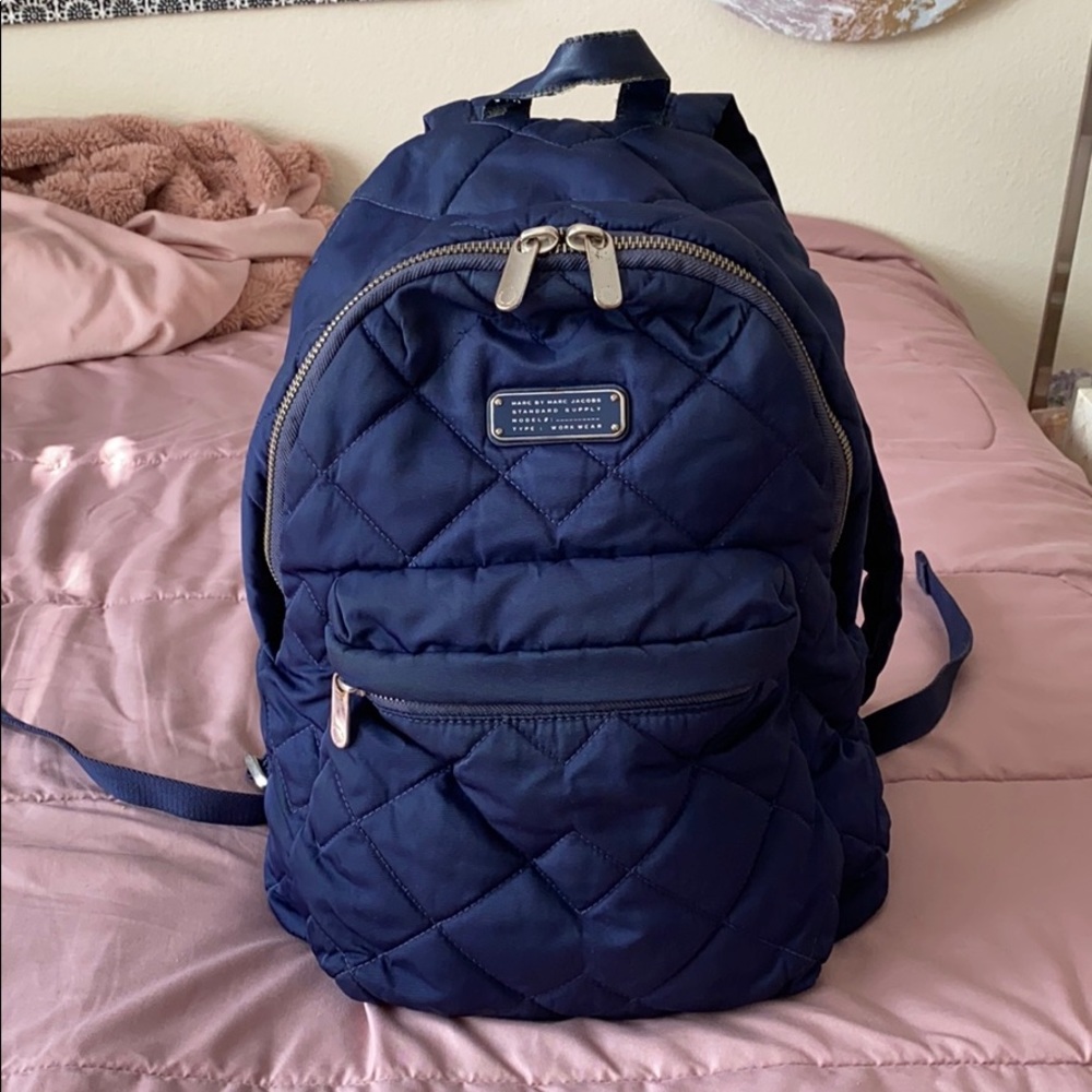 Marc Jacobs Blue Quilted Backpack